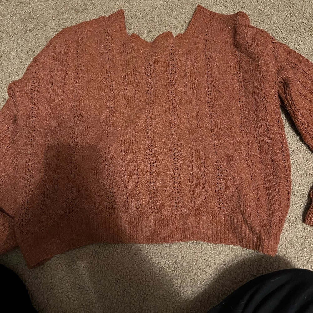 Terra cotta colored sweater